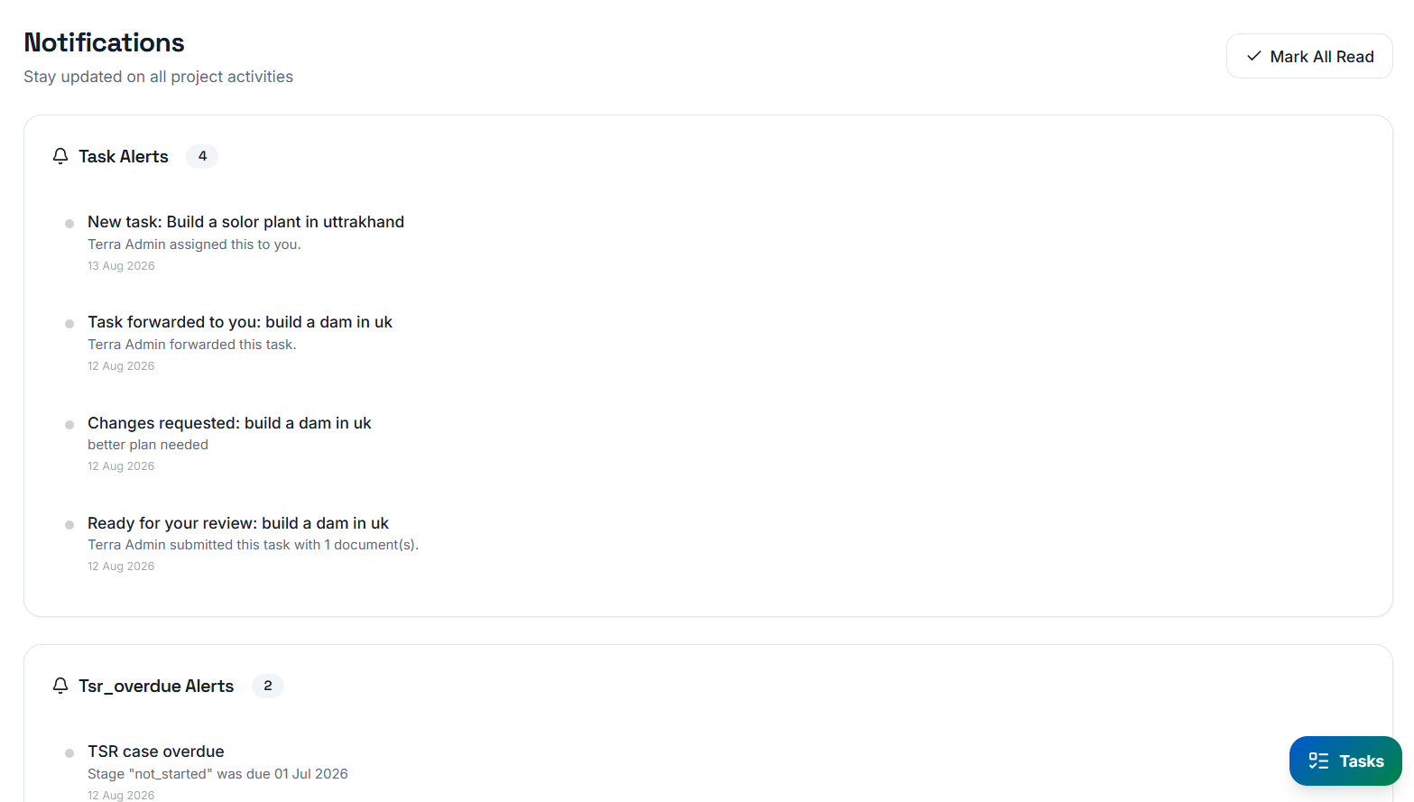 Terra Notifications