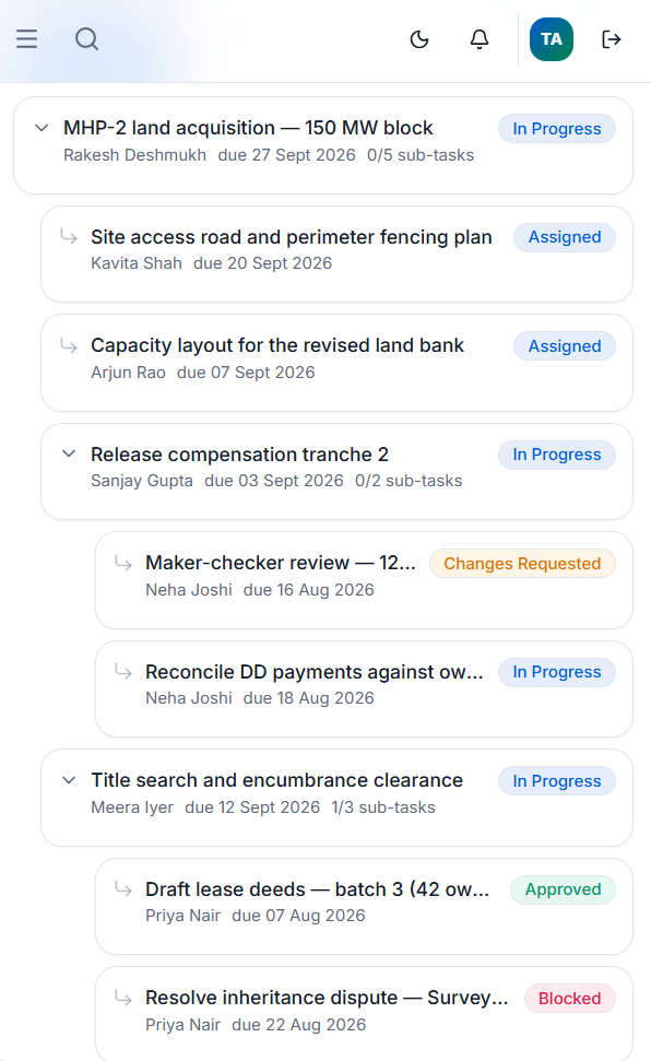 Terra Mobile Tasks